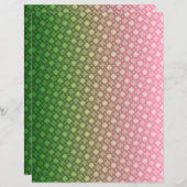 Green and Pink Gradient Geometric Scrapbook paper (正面/裏面)