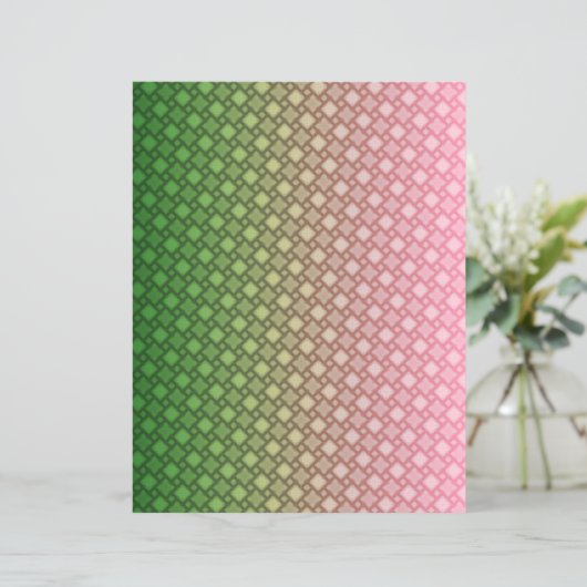 Green and Pink Gradient Geometric Scrapbook paper (スタンド正面)