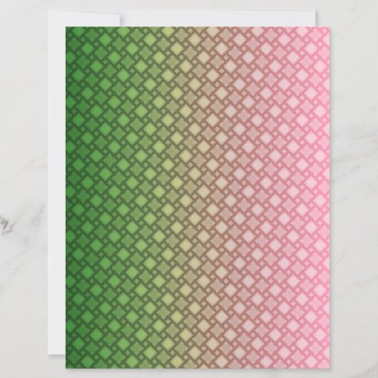 Green and Pink Gradient Geometric Scrapbook paper (正面)