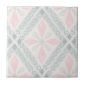 Green and pink pastel diamond pattern タイル (正面)