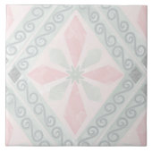 Green and pink pastel diamond pattern タイル (正面)
