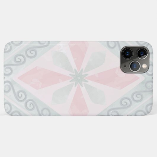 Green and pink pastel diamond pattern Case-Mate iPhoneケース (裏面(横))