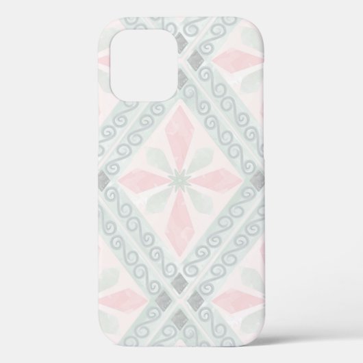 Green and pink pastel diamond pattern Case-Mate iPhoneケース (裏面)