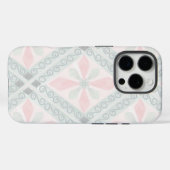 Green and pink pastel diamond pattern Case-Mate iPhoneケース (裏面 (横))