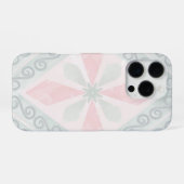 Green and pink pastel diamond pattern iPhoneケース (裏面横)