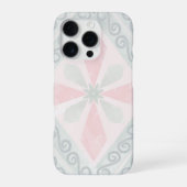 Green and pink pastel diamond pattern iPhoneケース (裏面)