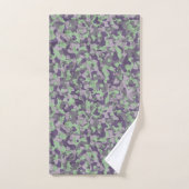 green and purple camo abstract バスタオルセット (ハンドタオル)