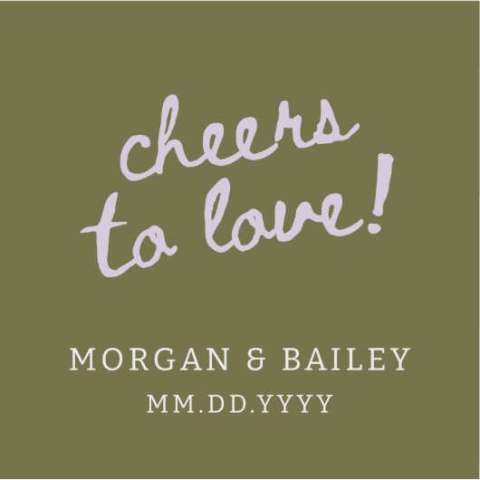 Green and Purple Handwritten Typographic Christmas シール (正面)