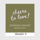 Green and Purple Handwritten Typographic Christmas シール (シート)