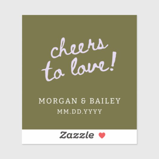 Green and Purple Handwritten Typographic Christmas シール (シート)