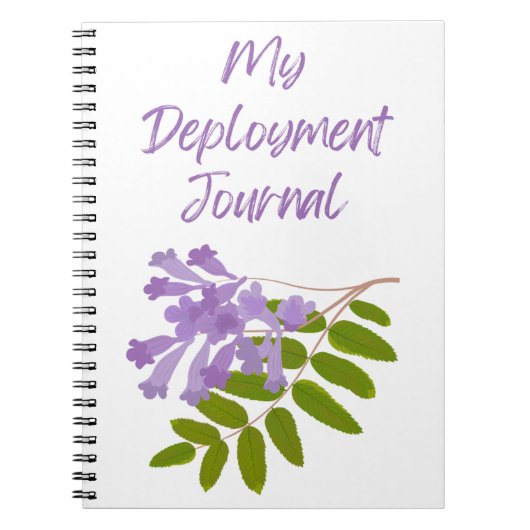 Green and Purple My Deployment Journal ノートブック (正面)