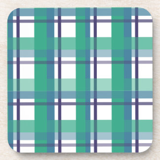 Green And Purple Tartan Pattern コースター
