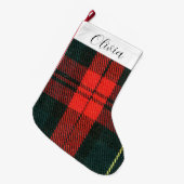 Green and Red  ラージクリスマスストッキング (正面 (吊り時))