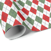 Green and Red Argyle Pattern ラッピングペーパー (ロールコーナー)
