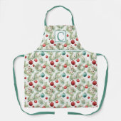 Green and Red Christmas Patterns -  エプロン (正面)