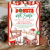 Green and Red Donuts with Santa 招待状