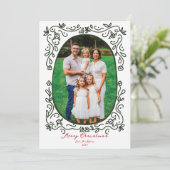 Green and Red Hand Drawn Illustrated Doodle Photo シーズンカード (スタンド正面)