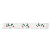 Green and Red Italian Flag Pattern サテンリボン (正面)