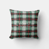 Green and Red Plaid | Custom Tartan Cozy Home  クッション (正面)