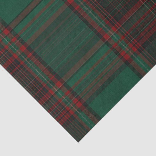 Green and Red Plaid Holiday Tissue Paper 薄葉紙 (詳細)
