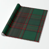 Green and Red Plaid Holiday Wrapping Paper ラッピングペーパー (アンロールド)