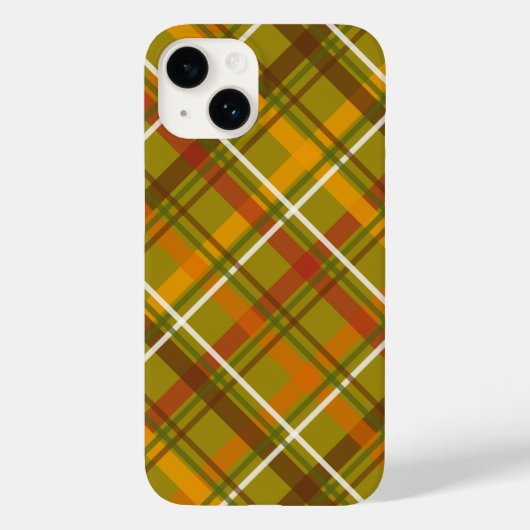 Green and Red Plaid Print Scottish Tartan  Case-Mate iPhoneケース (裏面)