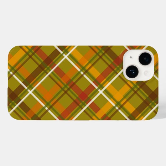 Green and Red Plaid Print Scottish Tartan  Case-Mate iPhoneケース (裏面 (横))