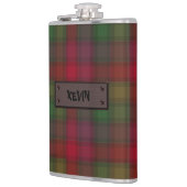 Green and red, tartan flask フラスク (左)
