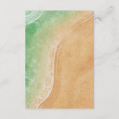 Green and Sand Shore Beach Wedding RSVP card  エンクロージャーカード (裏面)