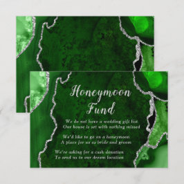 Green and Silver Agate Honeymoon Fund エンクロージャーカード