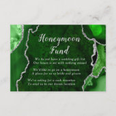 Green and Silver Agate Honeymoon Fund エンクロージャーカード (正面)