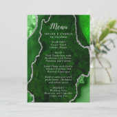 Green and Silver Agate Wedding Menu メニュー (スタンド正面)