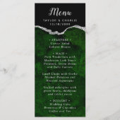 Green and Silver Agate Wedding Menu メニュー (正面)