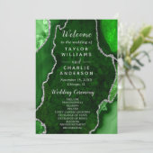 Green and Silver Agate Wedding Program プログラム (スタンド正面)