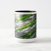 Green and Silver Planet ツートーンマグカップ (中央)