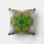 GREEN AND WHITE ABSTRACT DRAWING. SAMER BRASIL. 2 クッション (裏面)