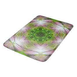 GREEN AND WHITE ABSTRACT DRAWING. SAMER BRASIL. 2 バスマット