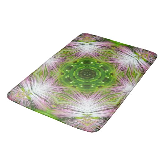 GREEN AND WHITE ABSTRACT DRAWING. SAMER BRASIL. 2 バスマット (アングル)