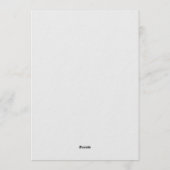 Green and White Birthday Dinner Party 招待状 (裏面)