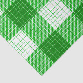 Green and White Bold Checkered Plaid Design  薄葉紙 (詳細)
