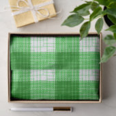 Green and White Bold Checkered Plaid Design  薄葉紙 (ギフト)