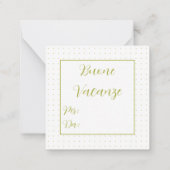 Green and White Buon Natale Greeting Card ノートカード (裏面)