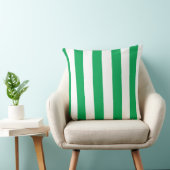 Green and White Cabana Stripes クッション (椅子)