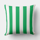 Green and White Cabana Stripes クッション (裏面)
