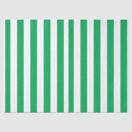 Green and White Cabana Stripes  薄葉紙