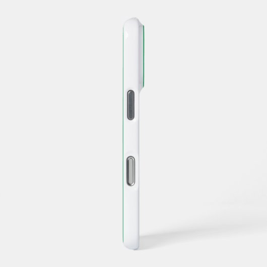 Green and White Cabana Stripes  iPhoneケース (右側面)