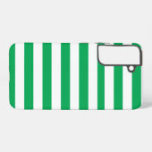 Green and White Cabana Stripes  Samsung Galaxyケース (裏面横)