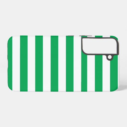 Green and White Cabana Stripes  Samsung Galaxyケース (裏面横)