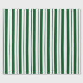 Green and White Candy Cane Stripes ラッピングペーパー (フラット)