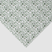 Green and White Christmas Toile Aesthetic 薄葉紙 (詳細)